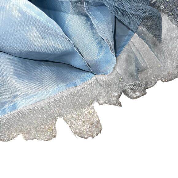 Vintage Disney Cinderella Princess Dress Puffy Sleeve Gown Glitter Tulle sz 6x - Picture 8 of 10